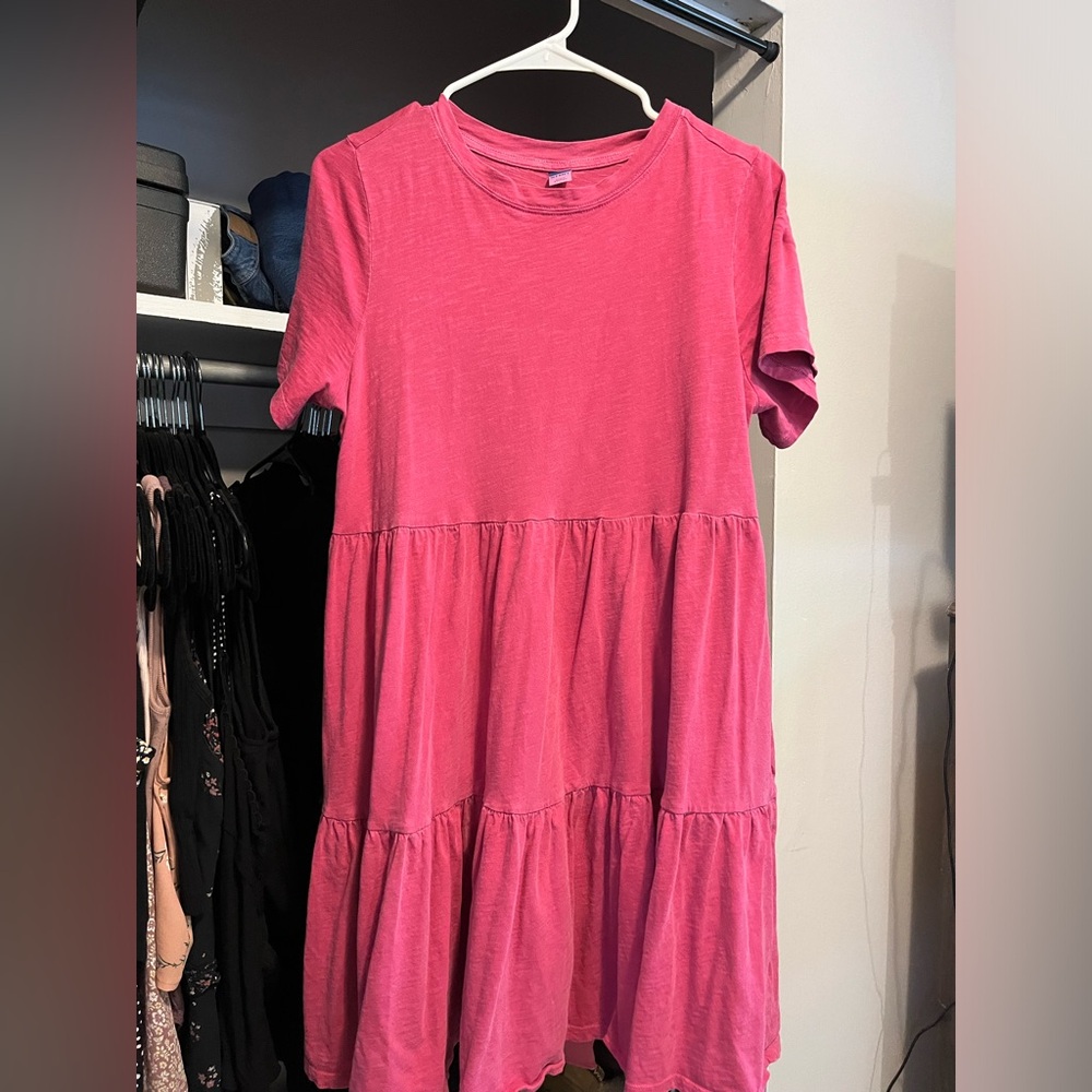 Old Navy Hot Pink Baby Doll Tshirt Dress